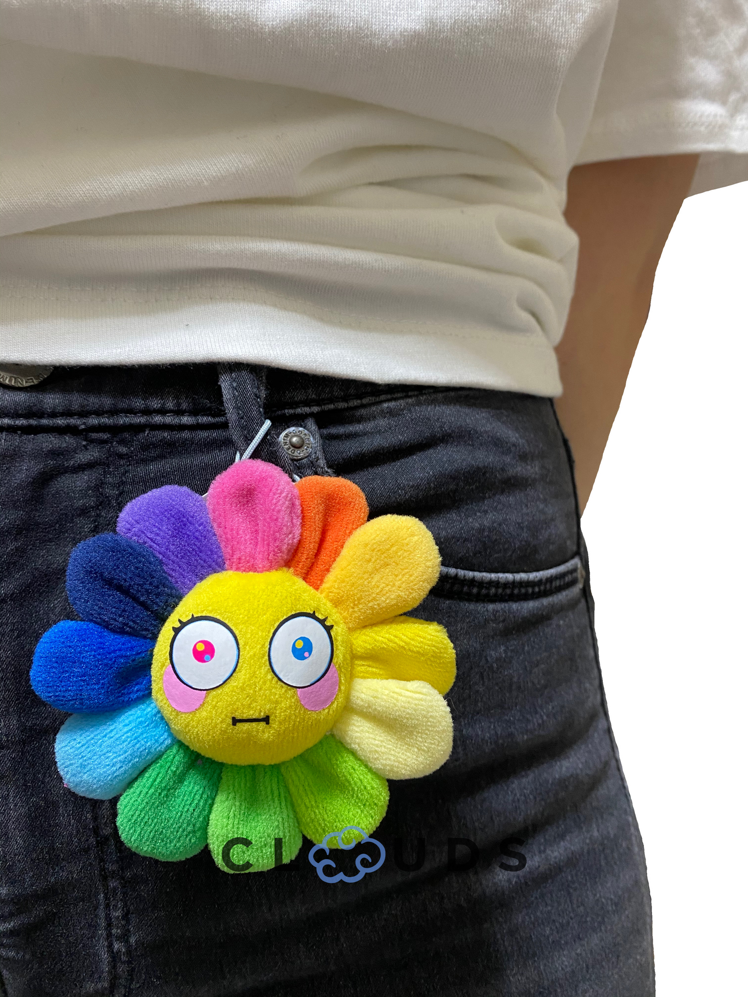 Takashi Murakami Emoji Flower Keychain 'D' – CLOUDS